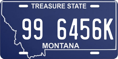 MT license plate 996456K