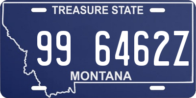 MT license plate 996462Z