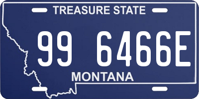 MT license plate 996466E