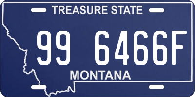 MT license plate 996466F