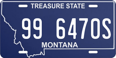 MT license plate 996470S