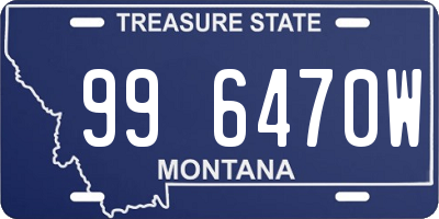 MT license plate 996470W