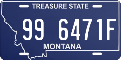 MT license plate 996471F