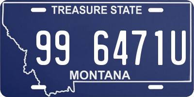 MT license plate 996471U