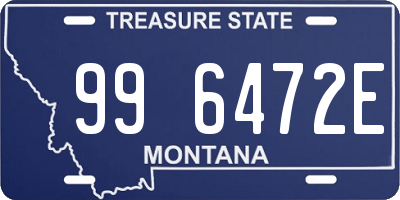 MT license plate 996472E