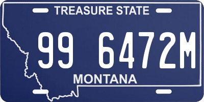 MT license plate 996472M