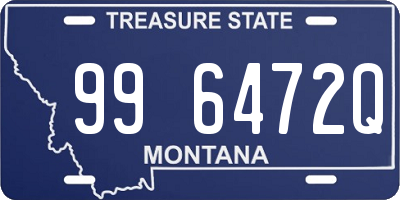 MT license plate 996472Q