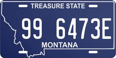 MT license plate 996473E