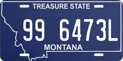 MT license plate 996473L