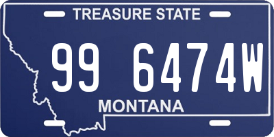 MT license plate 996474W