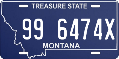 MT license plate 996474X