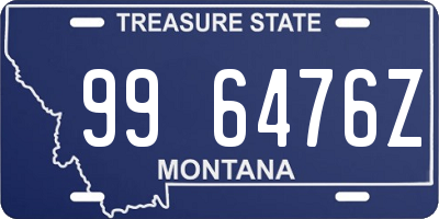 MT license plate 996476Z