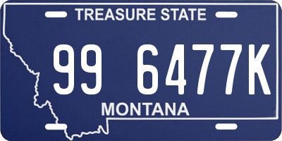 MT license plate 996477K