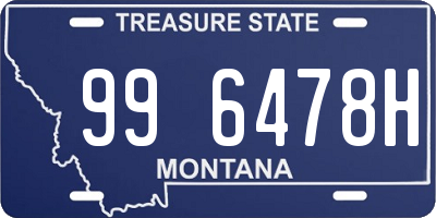 MT license plate 996478H