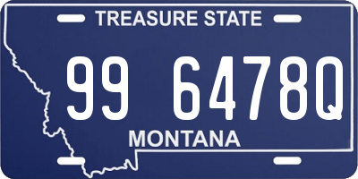 MT license plate 996478Q