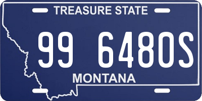 MT license plate 996480S