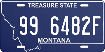 MT license plate 996482F