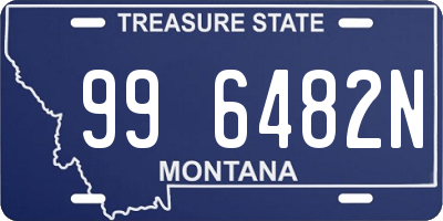 MT license plate 996482N