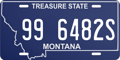 MT license plate 996482S