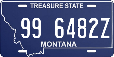 MT license plate 996482Z