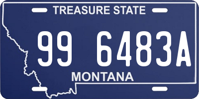 MT license plate 996483A