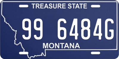 MT license plate 996484G