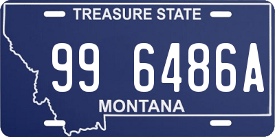 MT license plate 996486A