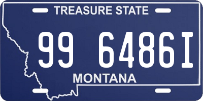 MT license plate 996486I