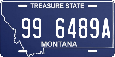 MT license plate 996489A