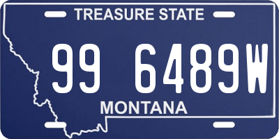 MT license plate 996489W