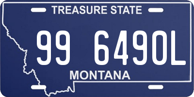 MT license plate 996490L