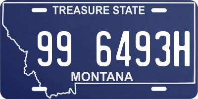 MT license plate 996493H