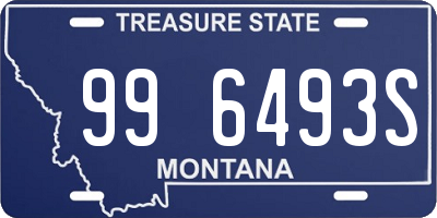 MT license plate 996493S