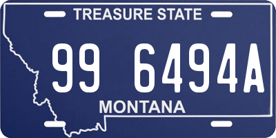 MT license plate 996494A