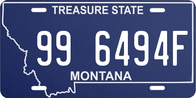 MT license plate 996494F