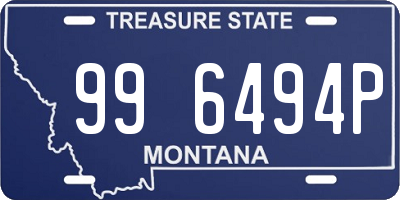 MT license plate 996494P