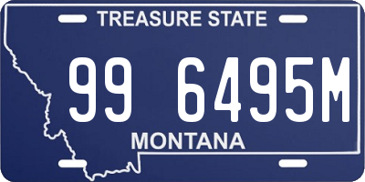 MT license plate 996495M