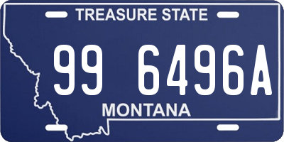 MT license plate 996496A