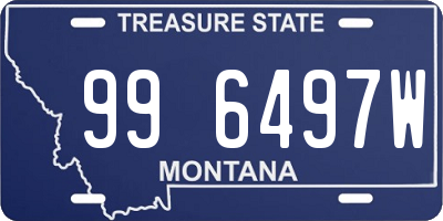 MT license plate 996497W