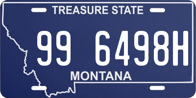 MT license plate 996498H