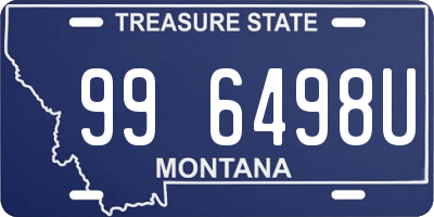 MT license plate 996498U