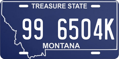 MT license plate 996504K