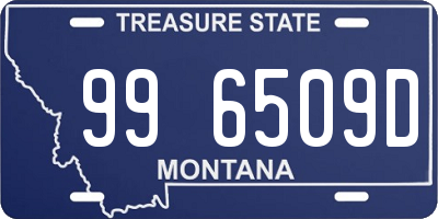 MT license plate 996509D