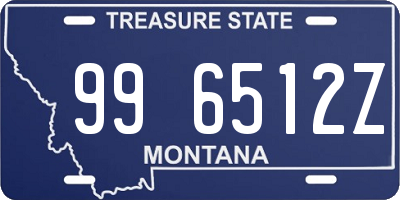 MT license plate 996512Z