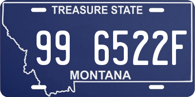 MT license plate 996522F