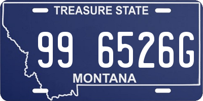 MT license plate 996526G