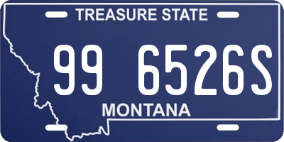 MT license plate 996526S