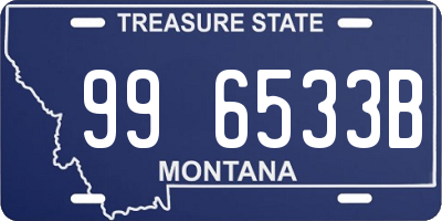 MT license plate 996533B