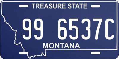 MT license plate 996537C