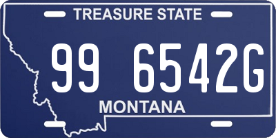 MT license plate 996542G